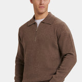 Polo Zippé Quart de Merveille — Tricot Doux, Coupe Ajustée