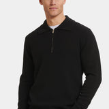Polo Zippé Quart de Merveille — Tricot Doux, Coupe Ajustée