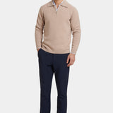 Polo Zippé Quart de Merveille — Tricot Doux, Coupe Ajustée