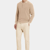 Polo Leone Texturé — Mélange Coton-Modal, Coupe Slim