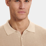 Polo Leone Texturé — Mélange Coton-Modal, Coupe Slim