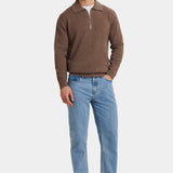 Polo Zippé Quart de Merveille — Tricot Doux, Coupe Ajustée