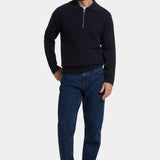 Polo Zippé Quart de Merveille — Tricot Doux, Coupe Ajustée
