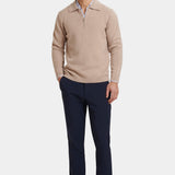 Polo Zippé Quart de Merveille — Tricot Doux, Coupe Ajustée
