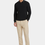 Polo Leone Texturé — Mélange Coton-Modal, Coupe Slim