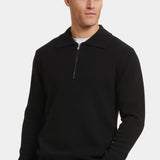 Polo Zippé Quart de Merveille — Tricot Doux, Coupe Ajustée