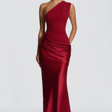 Robe Maxi Sidonie Une Épaule Drapée