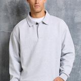 Polo Oversized Milan — Pull en Coton Brossé Épais, Coupe Décontractée