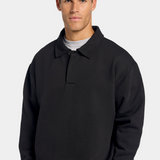 Polo Oversized Milan — Pull en Coton Brossé Épais, Coupe Décontractée