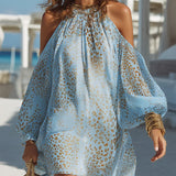 Robe Mini Boho à Épaules Dégagées