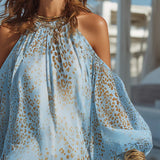 Robe Mini Boho à Épaules Dégagées