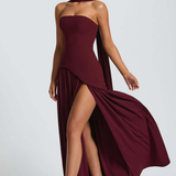 Robe Maxi Élodie Bustier Fente Haute