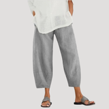 Pantalon Lin Ample Fuselé Cheville