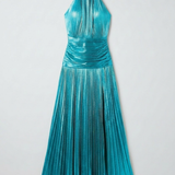 Robe Maxi Aurelia Halter Fente Dos Ouvert