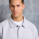 Polo Oversized Milan — Pull en Coton Brossé Épais, Coupe Décontractée