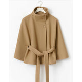 Manteau Cape Col Haut Femme