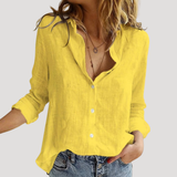 Blouse Lin Manches Longues Boutonnée Texturée