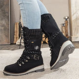 Snowboots Semelle Antidérapante Tige Montante Lacets