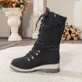 Snowboots Semelle Antidérapante Tige Montante Lacets