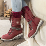 Snowboots Semelle Antidérapante Tige Montante Lacets