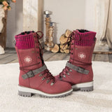Snowboots Semelle Antidérapante Tige Montante Lacets