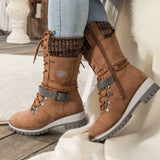 Snowboots Semelle Antidérapante Tige Montante Lacets