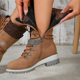 Snowboots Semelle Antidérapante Tige Montante Lacets