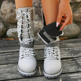 Snowboots Semelle Antidérapante Tige Montante Lacets