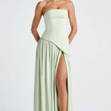 Robe Maxi Élodie Bustier Fente Haute