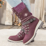 Snowboots Semelle Antidérapante Tige Montante Lacets