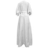 Robe Maxi A-Line à Manches Courtes