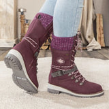Snowboots Semelle Antidérapante Tige Montante Lacets