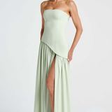 Robe Maxi Élodie Bustier Fente Haute
