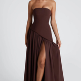 Robe Maxi Élodie Bustier Fente Haute