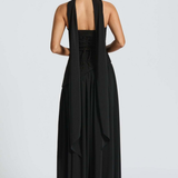 Robe Maxi Élodie Bustier Fente Haute