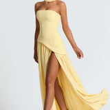 Robe Maxi Élodie Bustier Fente Haute