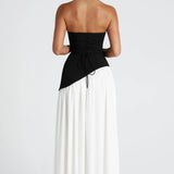 Robe Maxi Élodie Bustier Fente Haute