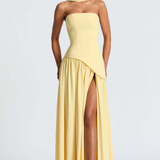 Robe Maxi Élodie Bustier Fente Haute