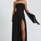 Robe Maxi Élodie Bustier Fente Haute