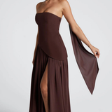 Robe Maxi Élodie Bustier Fente Haute