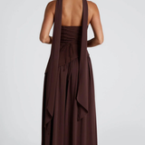 Robe Maxi Élodie Bustier Fente Haute