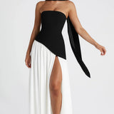Robe Maxi Élodie Bustier Fente Haute