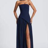 Robe Maxi Élodie Bustier Fente Haute