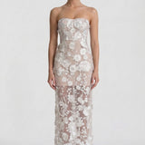 Robe Maxi Fête de Mariage à Fleurs pour Femmes