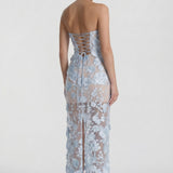 Robe Maxi Fête de Mariage à Fleurs pour Femmes