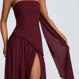 Robe Maxi Élodie Bustier Fente Haute