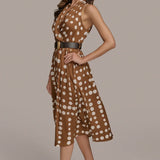 Robe Midi Halter à Pois