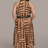 Robe Midi Halter à Pois
