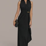 Robe Maxi Ruffle Enveloppante