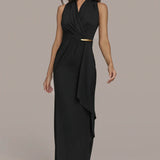 Robe Maxi Ruffle Enveloppante